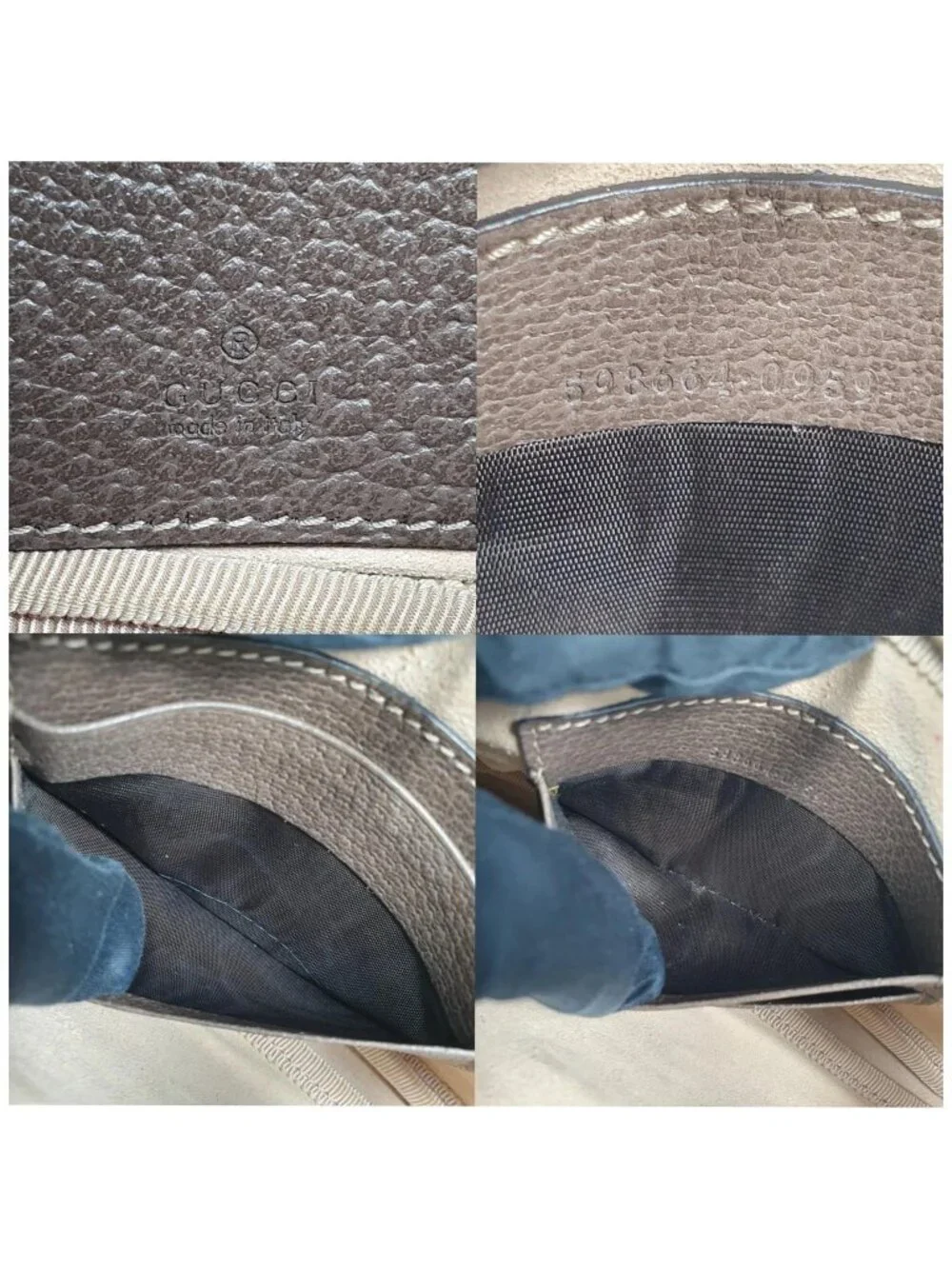 Authentic Gucci Ophidia GG Mini Crossbody Bag Beige Ebony
